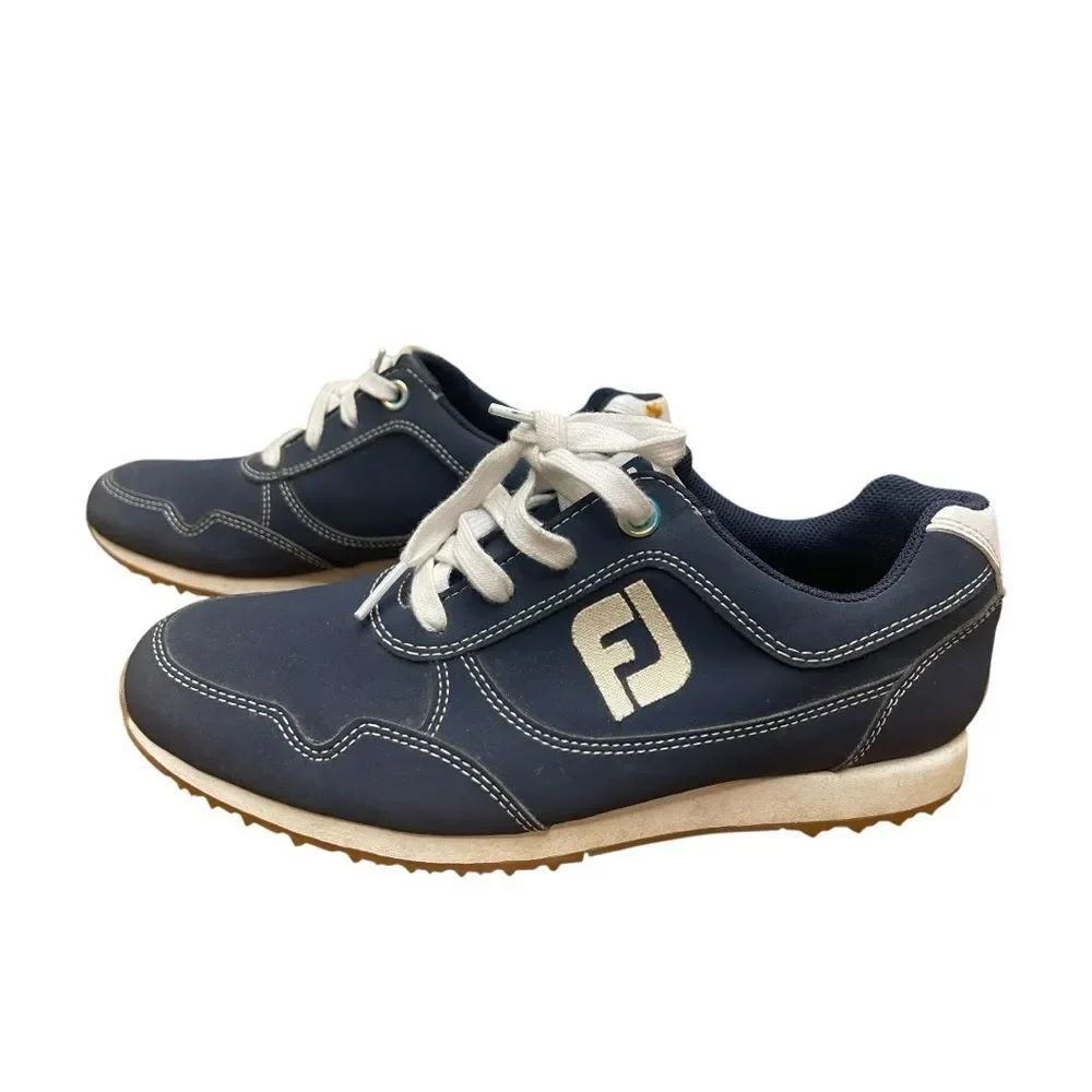 FootJoy Golf Shoes Women’s Size 7 Navy White Spikeless Athletic Sneakers Casual